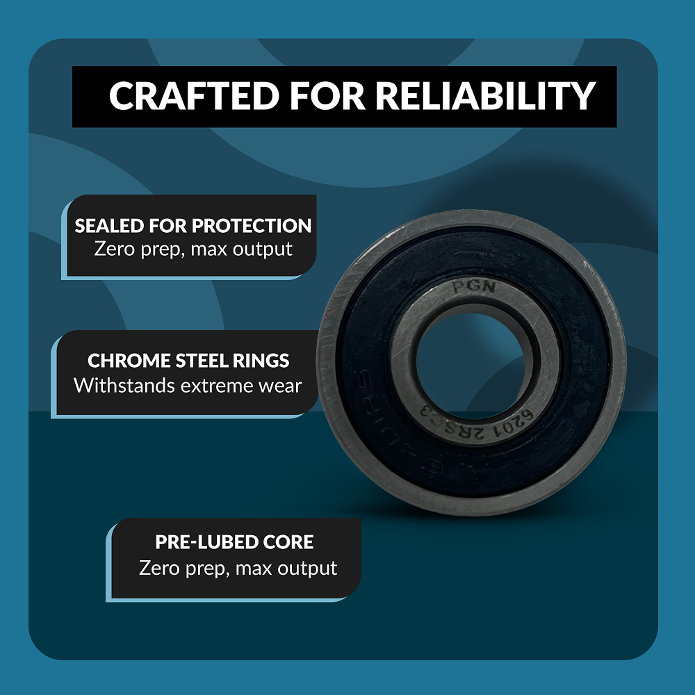 6201-2RS Ball Bearing - C3 Clearance - 12x32x10