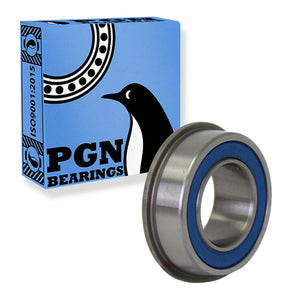 5/8" x 1-3/8" Flanged Ball Bearing - 6202-2RS Flanged - Replacement for Lawnmower, Carts & Hand Trucks Wheels, and Wheelbarrows