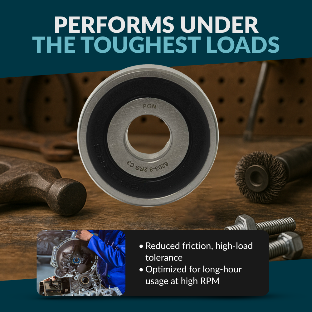 6203-2RS-8 Ball Bearing - C3 Clearance - 1/2"x 40x12