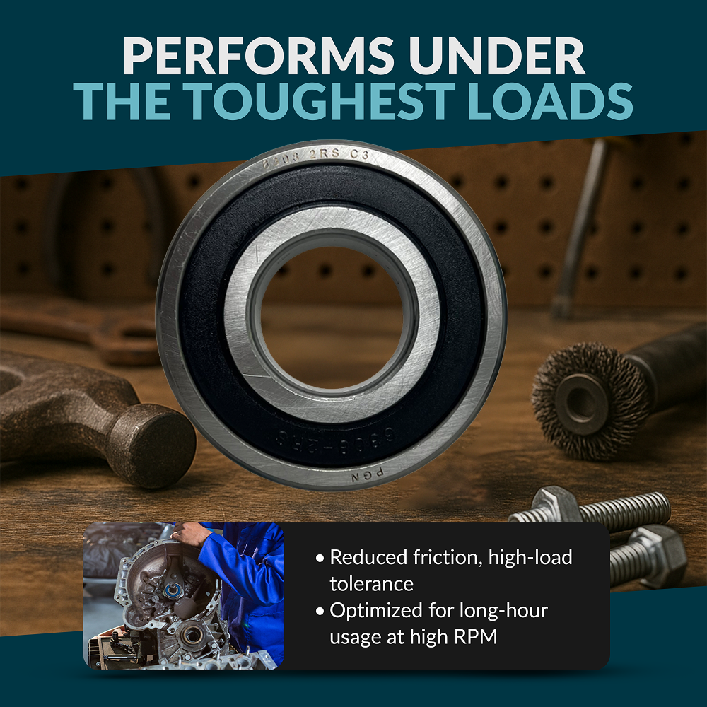 6308-2RS Ball Bearing - Pre-Lubricated Chrome Steel Sealed Ball Bearing