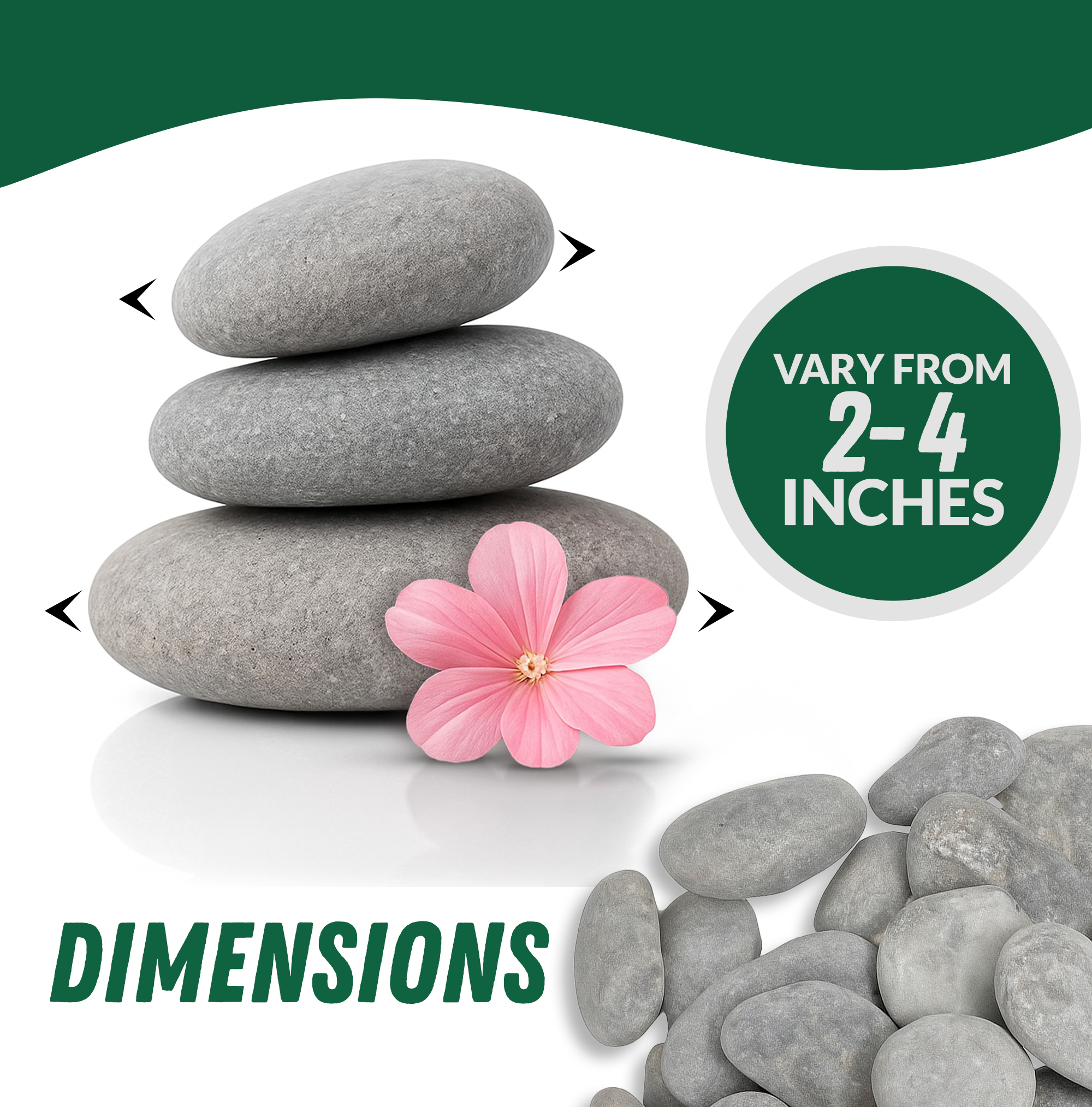 PGN 10 River Rocks - 2-4 Inches