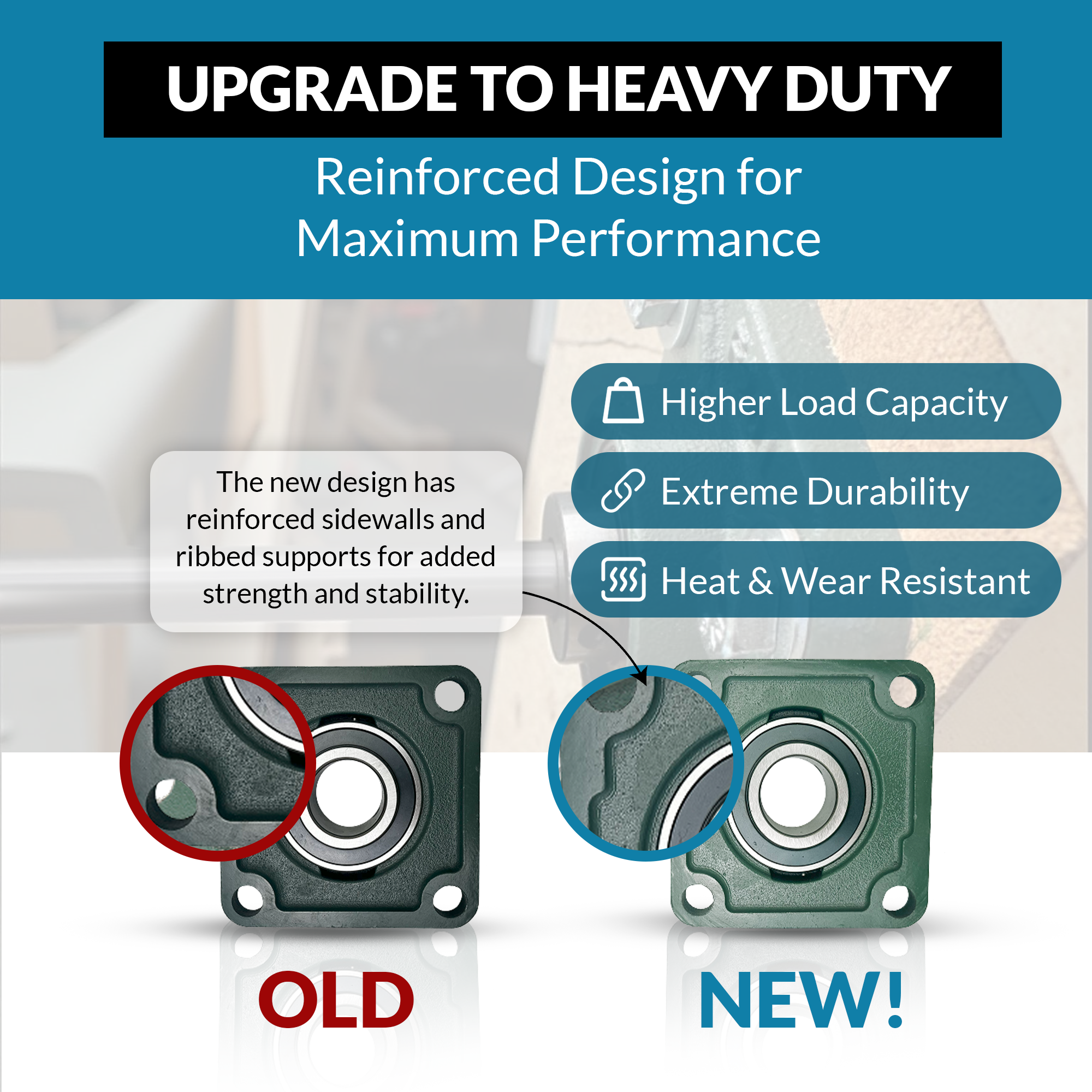 UCF215-47 PILLOW BLOCK SQUARE FLANGE MOUNTED BEARING 2-15/16" BORE