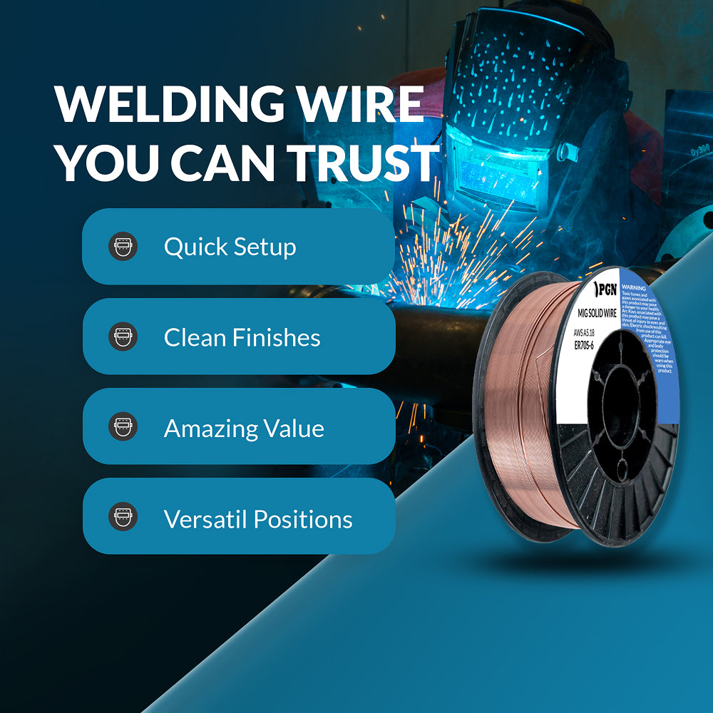 ER70S-6 .030" (0.8 mm) Mild Steel MIG Welding Wire - 10 Lbs Spool