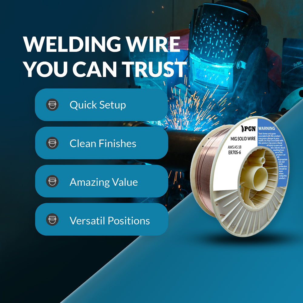 ER70S-6 .045" (1.2 mm) Mild Steel MIG Welding Wire - 44 Lbs Spool