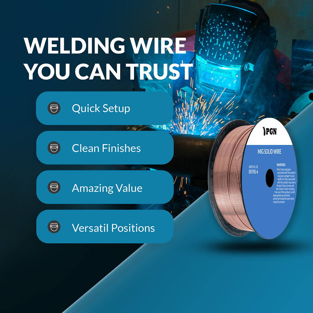 ER70S-6 .030" (0.8 mm) Mild Steel MIG Welding Wire - 2 Lbs Spool