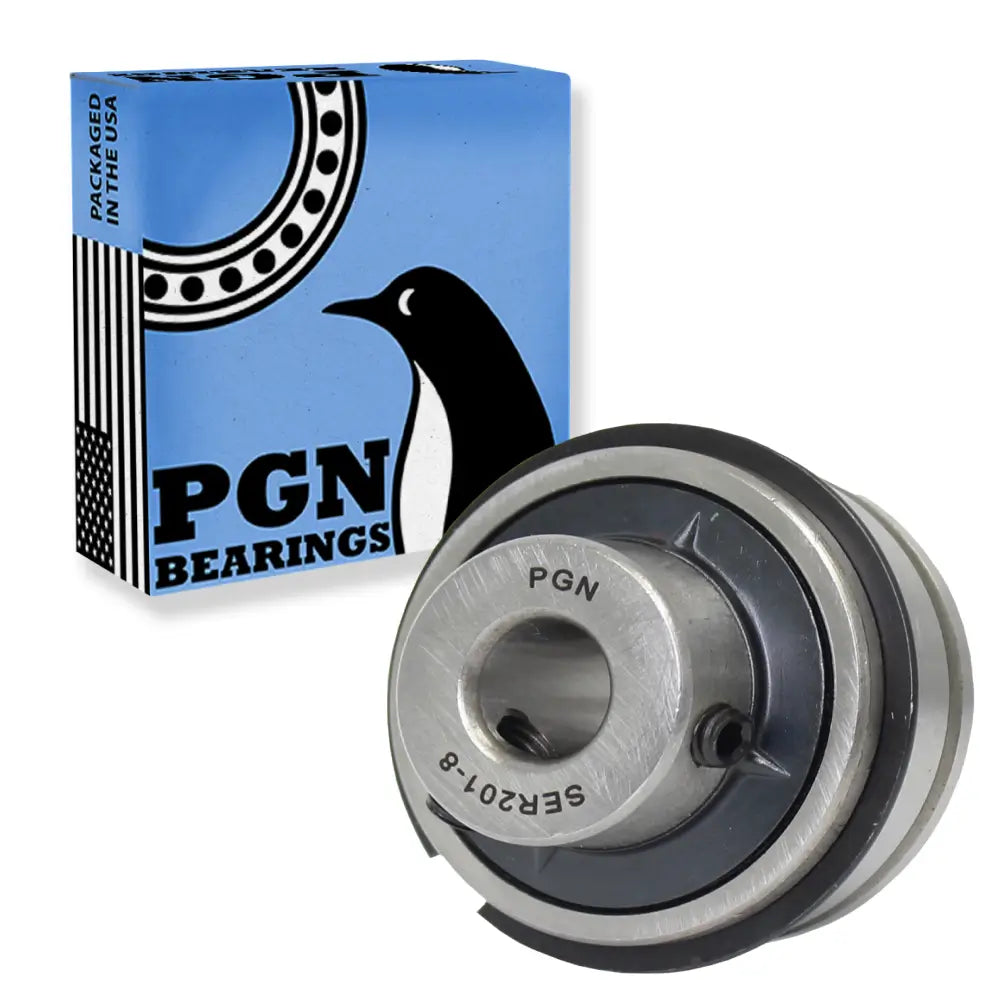 SER201-8 - 1/2" Insert Ball Bearing With Snap Ring & Screws