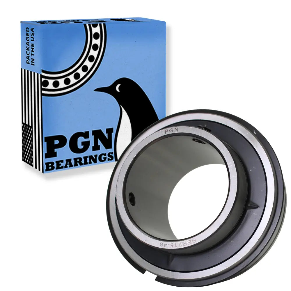 SER215-48 - 3" Insert Ball Bearing With Snap Ring & Screws