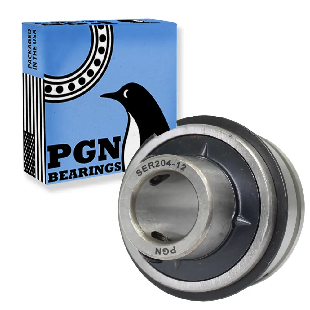 SER204-12 - 3/4" Insert Ball Bearing With Snap Ring & Screws