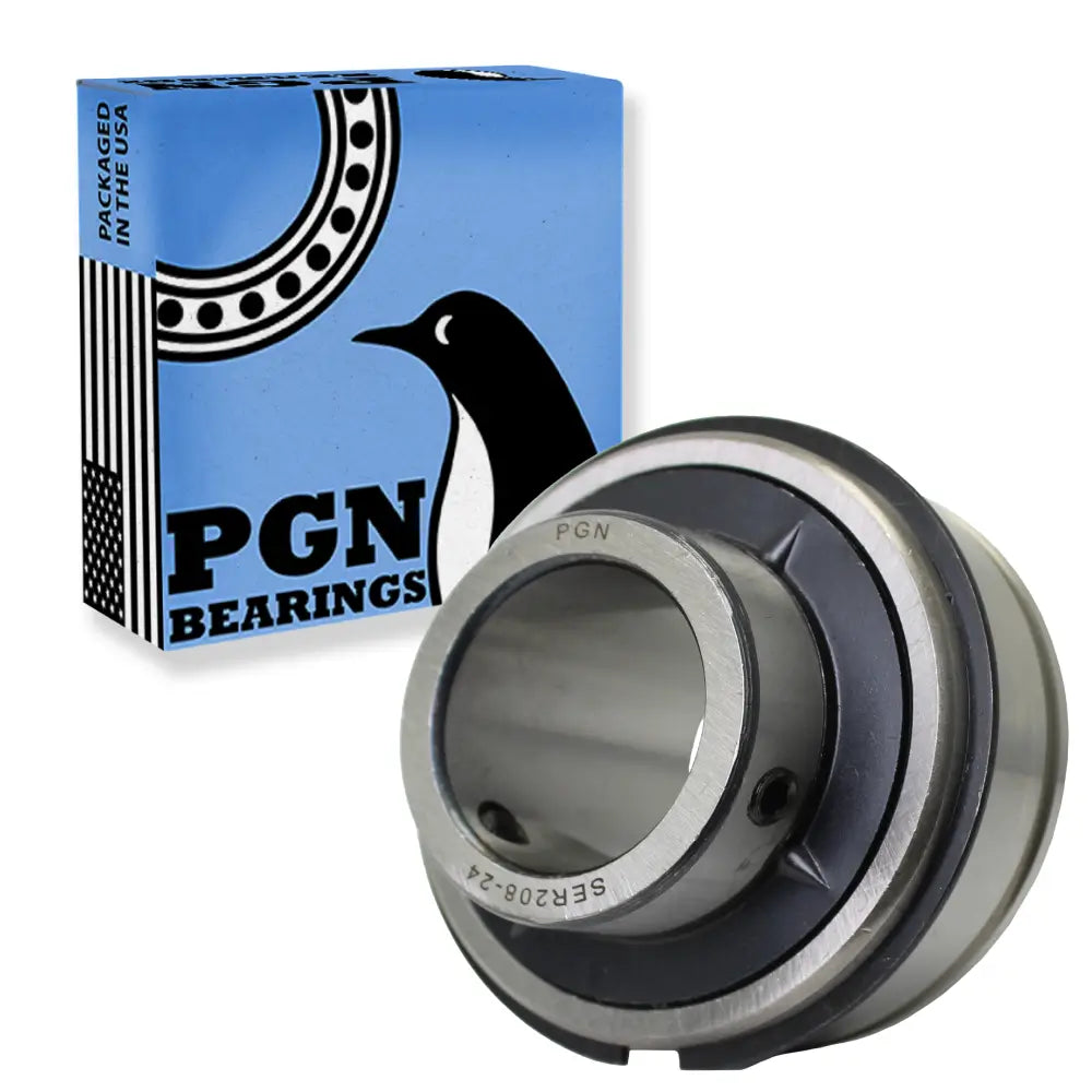 SER208-24 - 1-1/2" Insert Ball Bearing With Snap Ring & Screws