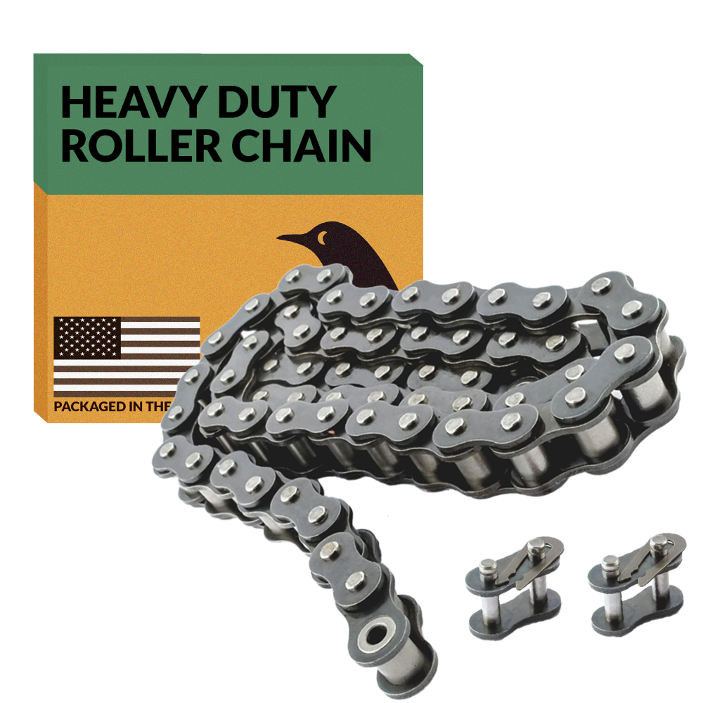 #50H Heavy Duty Roller Chain x 10 feet + 2 Free Connecting Links