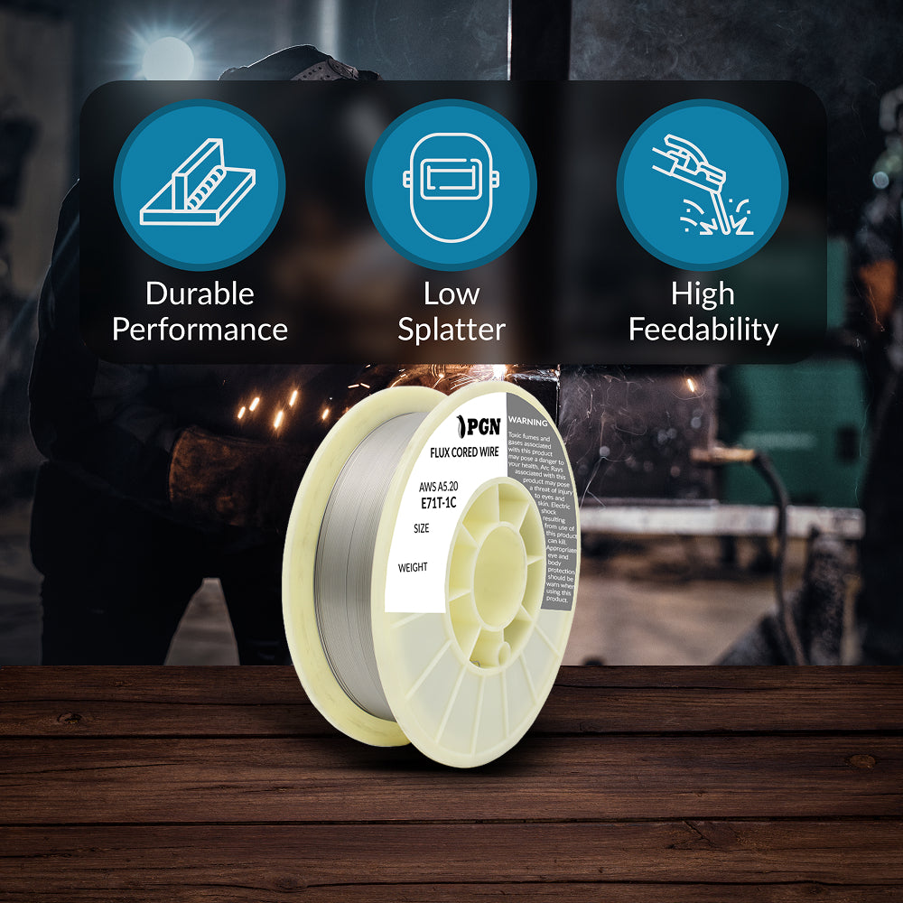 E71T-1C .035" Gas-Shielded Flux Core Welding Wire - 33lbs