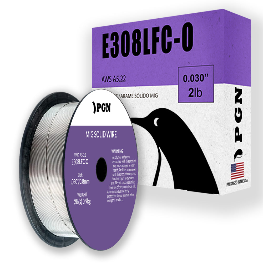 E308LFC-O .030" (0.8 mm) Stainless Steel Flux Cored MIG Welding Wire - 2 Lbs Spool