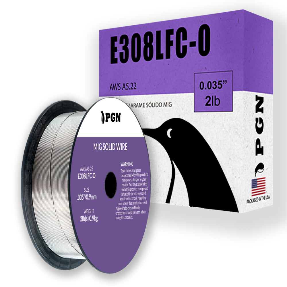 E308LFC-O .035" (0.9 mm) Stainless Steel Flux Cored MIG Welding Wire - 2 Lbs Spool