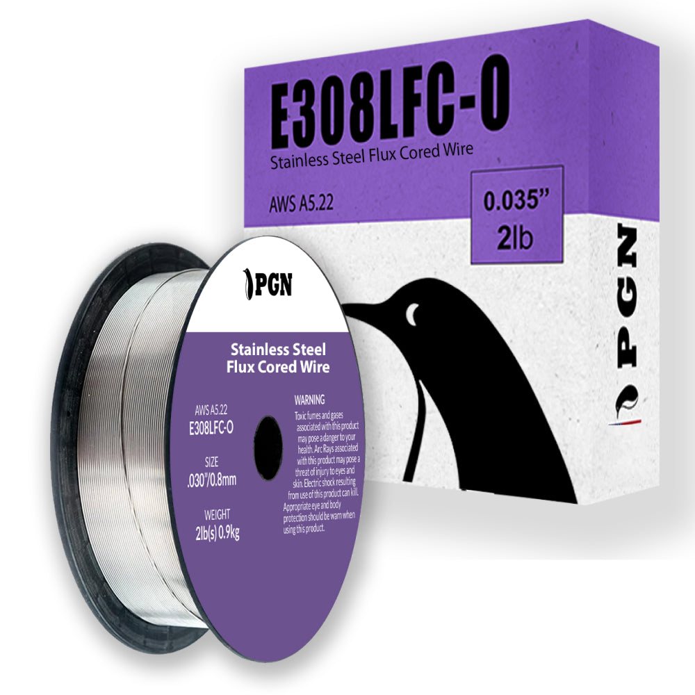 E308LFC-O .035" (0.9 mm) Stainless Steel Flux Cored Welding Wire - 2 Lbs Spool