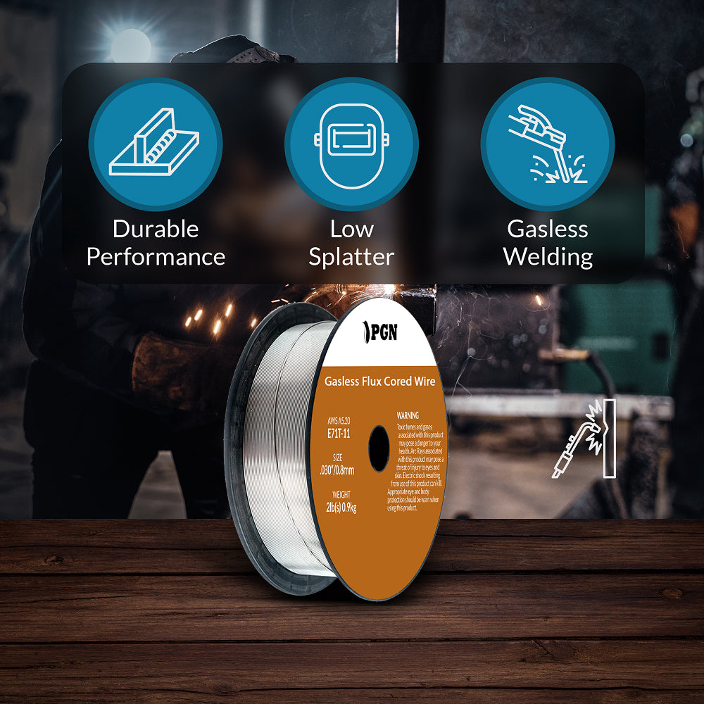 2 X 2-Lb Spools) E71T-GS .035" Flux Core Welding Wire - Foto 3