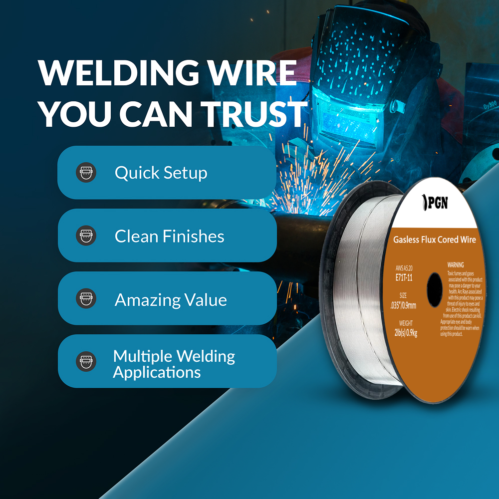 E71T-11 .035" Gasless Flux Core Welding Wire – 2LB