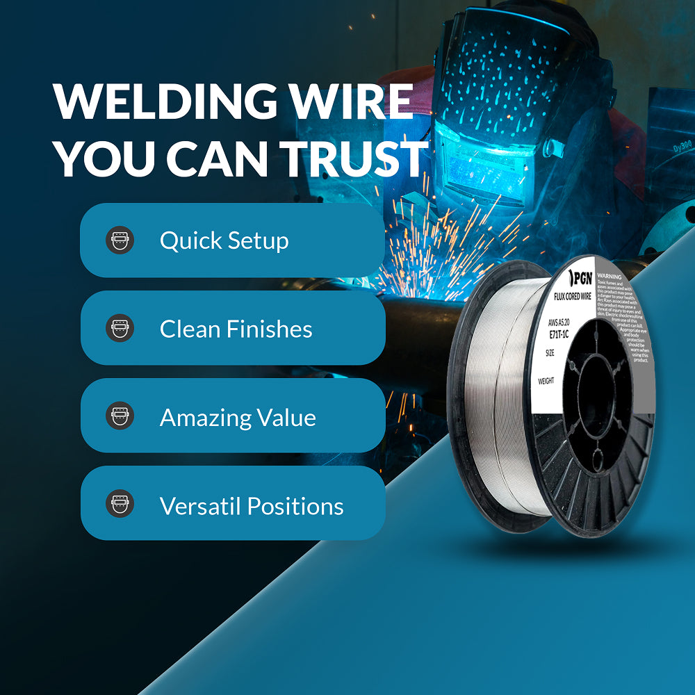 E71T-1C .035" Gas-Shielded Flux Core Welding Wire - 10lbs – PGN