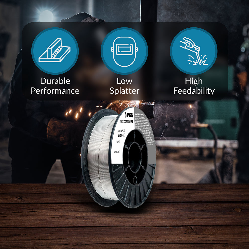 E71T-1C .035" Gas-Shielded Flux Core Welding Wire - 10lbs