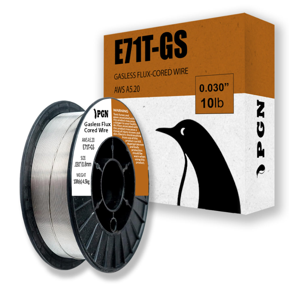 E71T-GS .030" (0.8 mm) Gasless Flux Core Welding Wire - 10 Lbs Spool