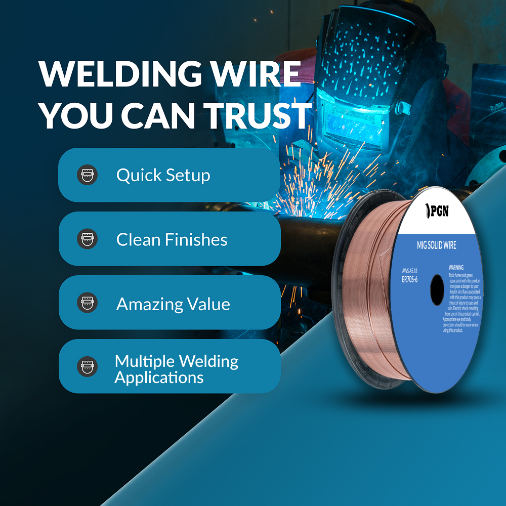 ER70S-6 .030" (0.8 mm) Mild Steel MIG Welding Wire - 33 Lbs Spool