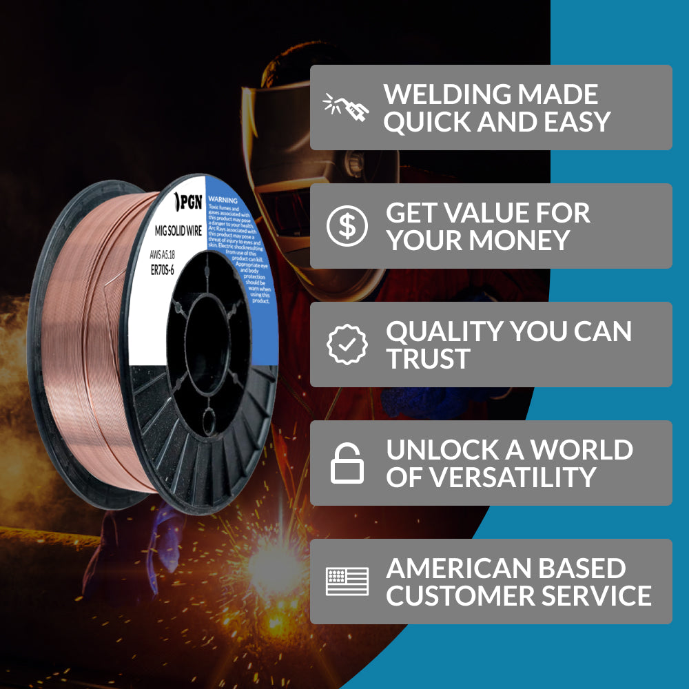 thumbnail image 2 of Welding Helmet 10 Spools PGN Solid MIG Welding Wire - ER70S-6-0.023 Inch - 2 Pound Spool Mild Steel Low Splatter High Levels Deoxidizers For All Position Gas 1a5b1353 B549 48ca B419 D72da16d6dbb.0d3bf9cea198f5611dc84503ac2031d9 Welding Jacket 2 of 14