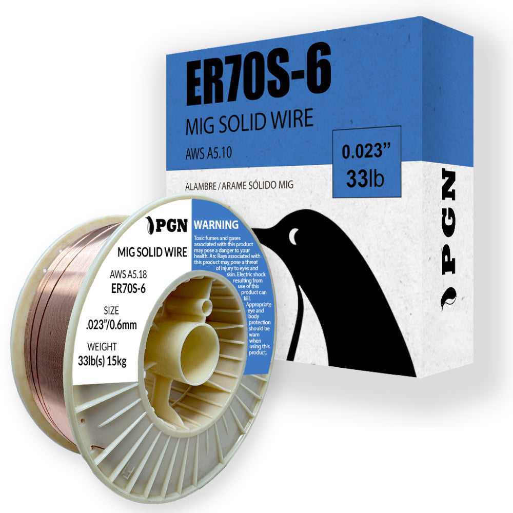 ER70S-6 .023" (0.6 mm) Mild Steel MIG Welding Wire - 33 Lbs Spool