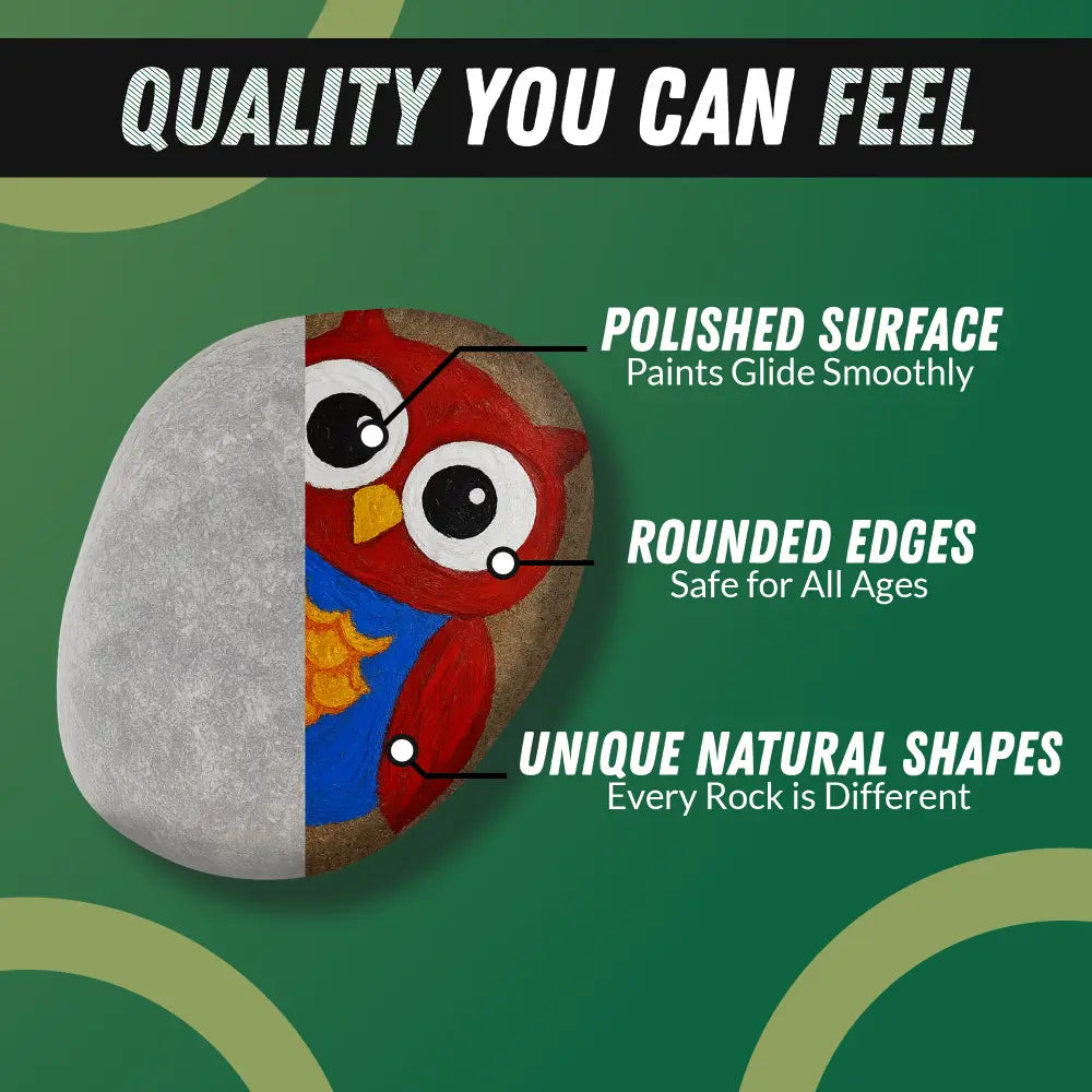 PGN 40 River Rocks for Painting 2-4 Inches