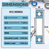 R12-2RS Ball Bearing - C3 Clearance - 3/4"x1-5/8"x7/16"