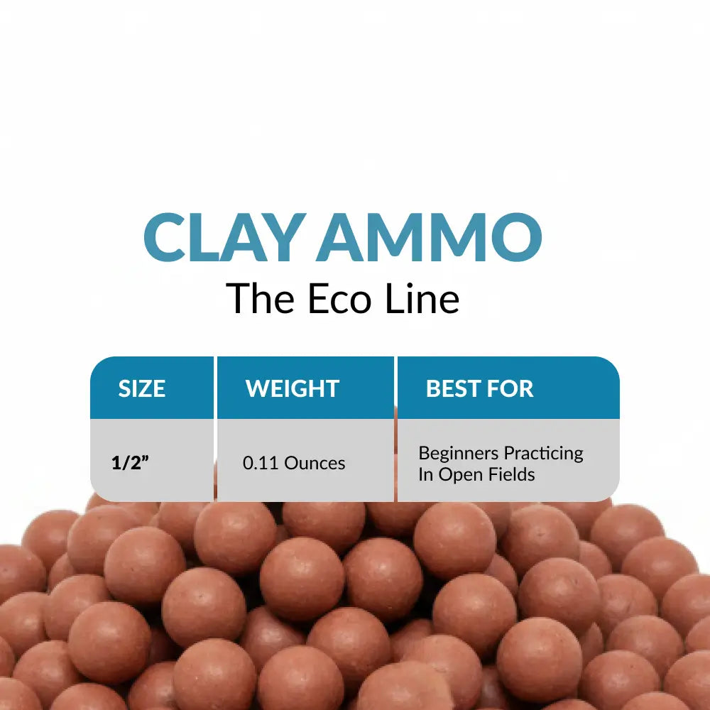 1/2" Inch Biodegradable Clay Slingshot Ammo