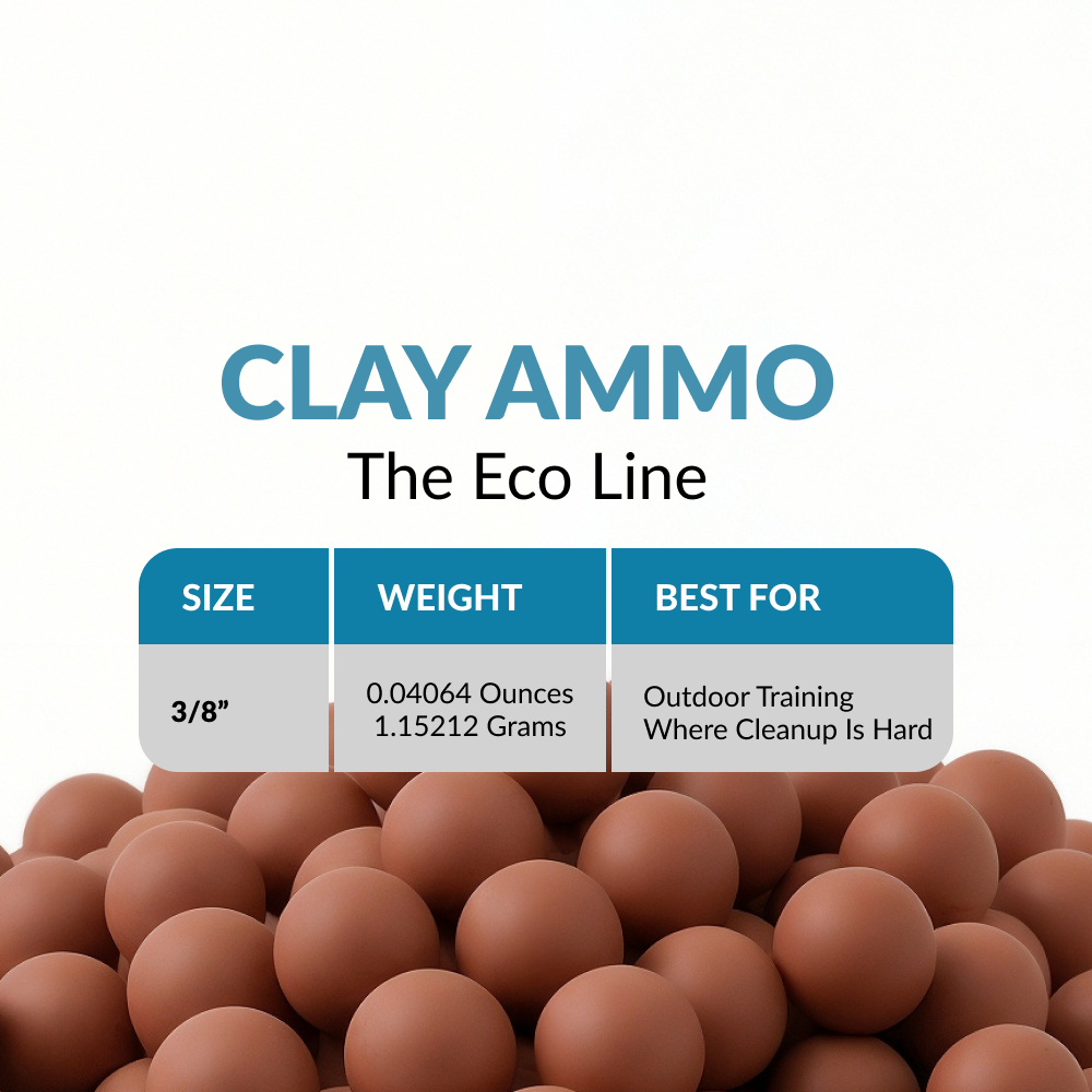 3/8" Inch Biodegradable Clay Slingshot Ammo