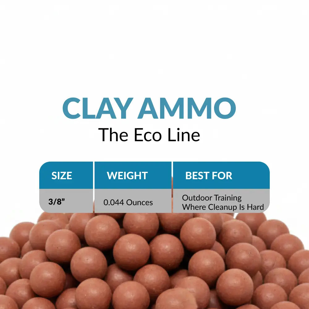3/8" Inch Biodegradable Clay Slingshot Ammo