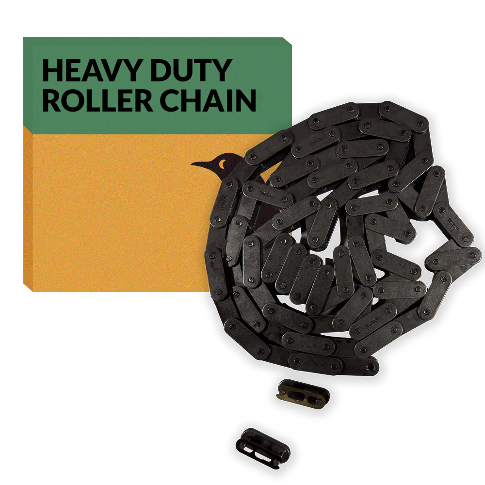 C2060H Heavy Duty Conveyor Roller Chain x 10 Feet + 2 Connecting Links