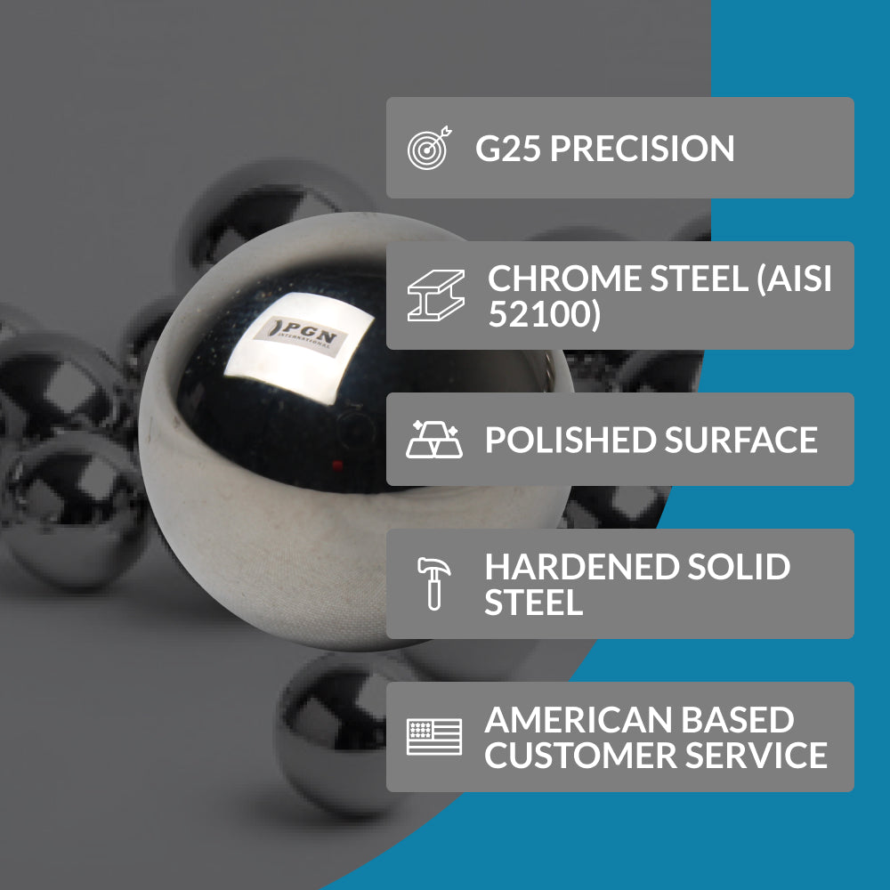 thumbnail image 2 of 100pcs 8mm Chrome Steel Bearing Balls G25 Precision - Industrial Grade Replacement Balls 2 of 11