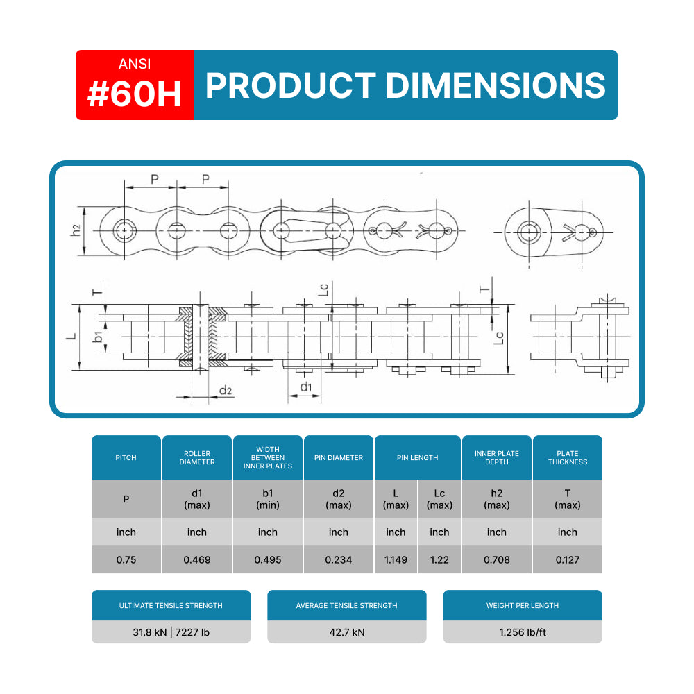 #60H Roller Chain Connecting Link