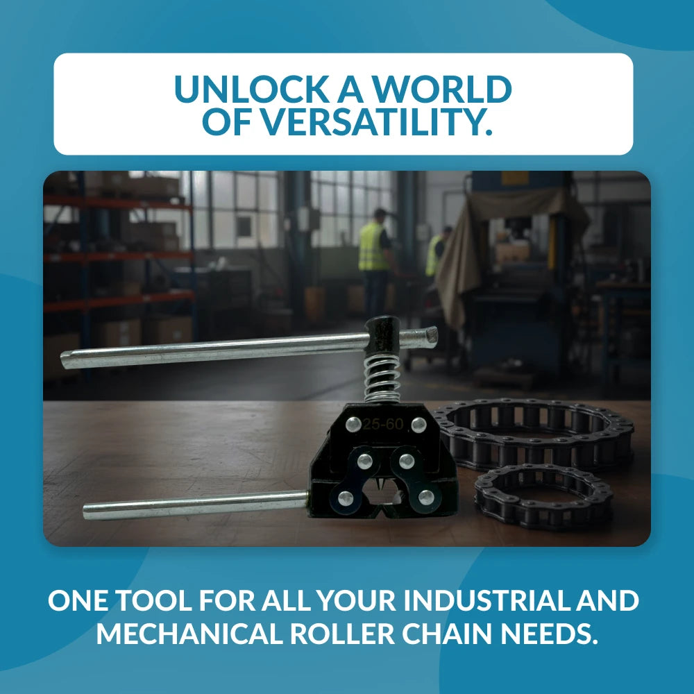 Roller Chain Cutter & Breaker Tool – Fits Sizes #25 to #60