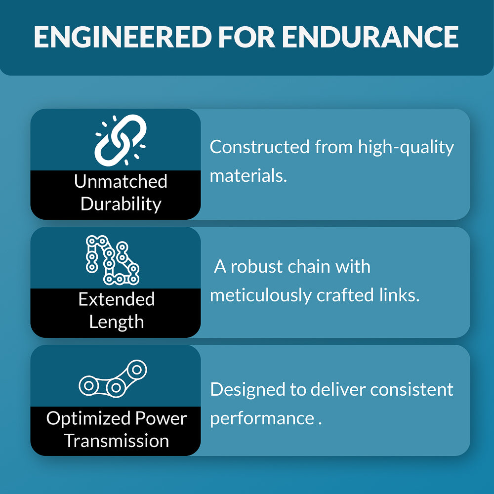 #80H Heavy Duty Roller Chain x 50 feet + 5 Free Connecting Links