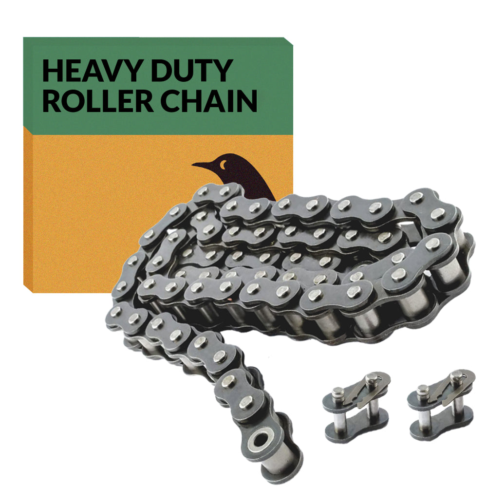 #40H Heavy Duty Roller Chain x 10 feet + 2 Free Connecting Links
