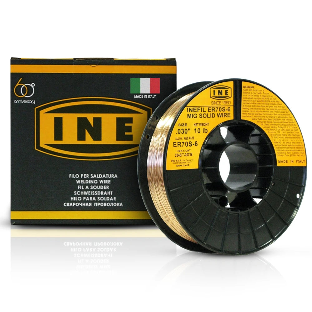 INEFIL ER70S-6 .030-Inch on 10-Pound Spool Carbon Steel Mig Solid Welding Wire
