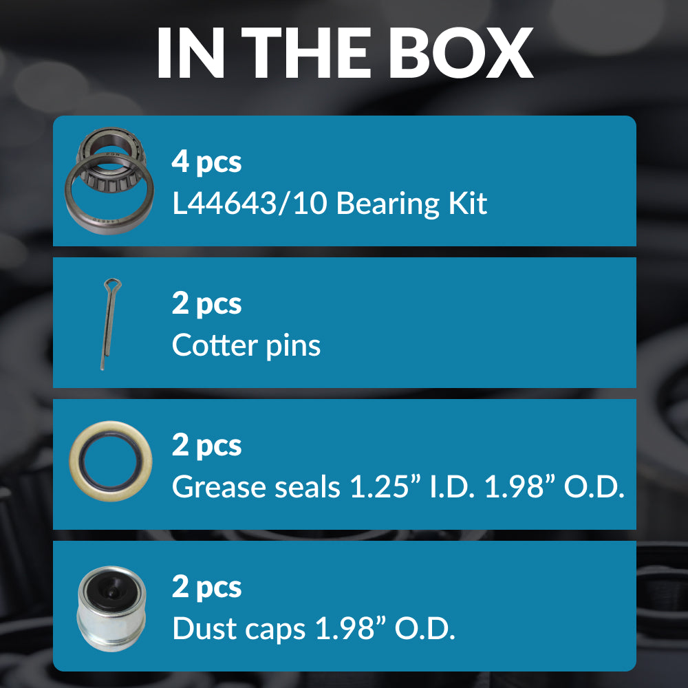 L44643 Bearing Kit  - L44643/L44610 and 12192TB Seal OD 1.980''