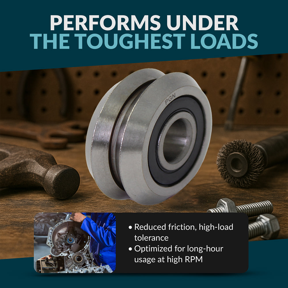 RM2-2RS 3/8" V Groove Roller Ball Bearing