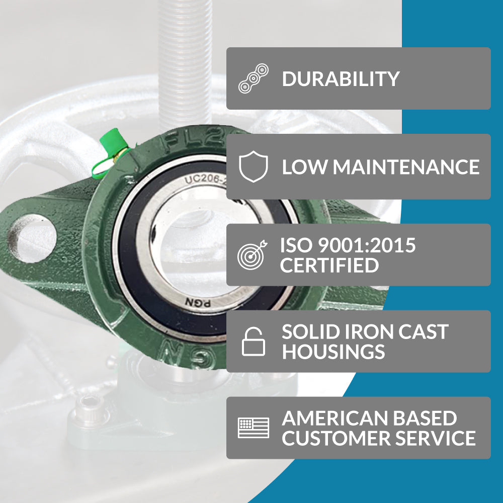 UCFL206-20 Pillow Block Flange Mounted Bearing 1-1/4" Inch Bore