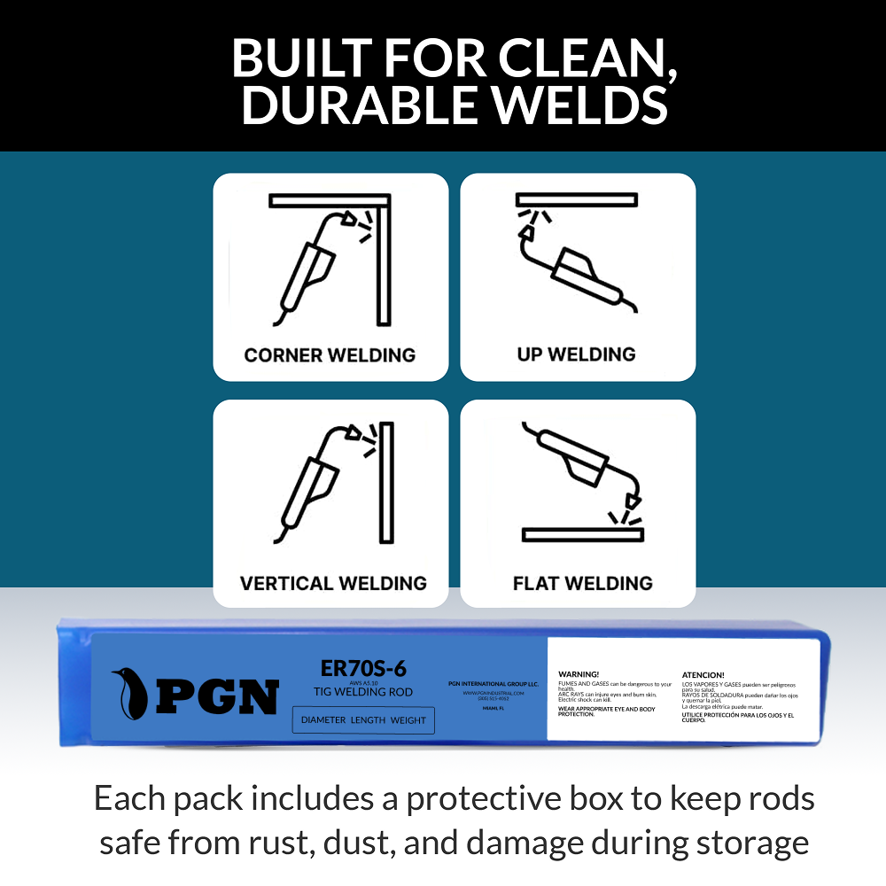 ER70S-6 5LB 1/16" x 16" Mild Steel TIG Welding Rod