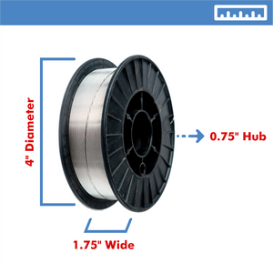 E71T-11 .030" (0.8 mm) Gasless Flux Core Mild Steel MIG Welding Wire - 2 Lbs Spool