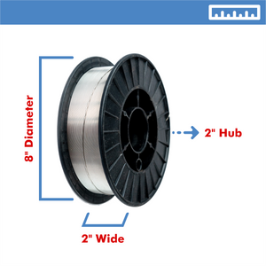 E71T-11 .030" (0.8 mm) Gasless Flux Core Mild Steel MIG Welding Wire - 10 Lbs Spool