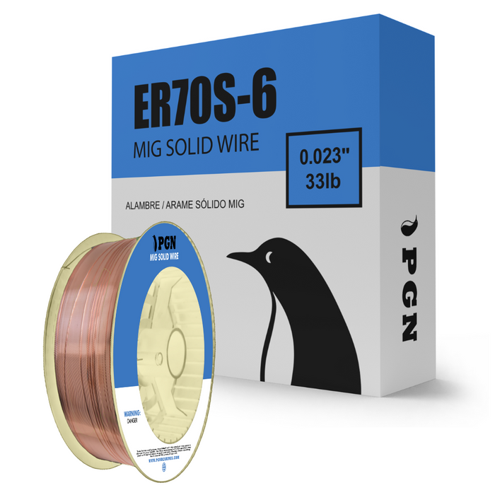 ER70S-6 .023" (0.6 mm) Mild Steel MIG Welding Wire - 33 Lbs Spool