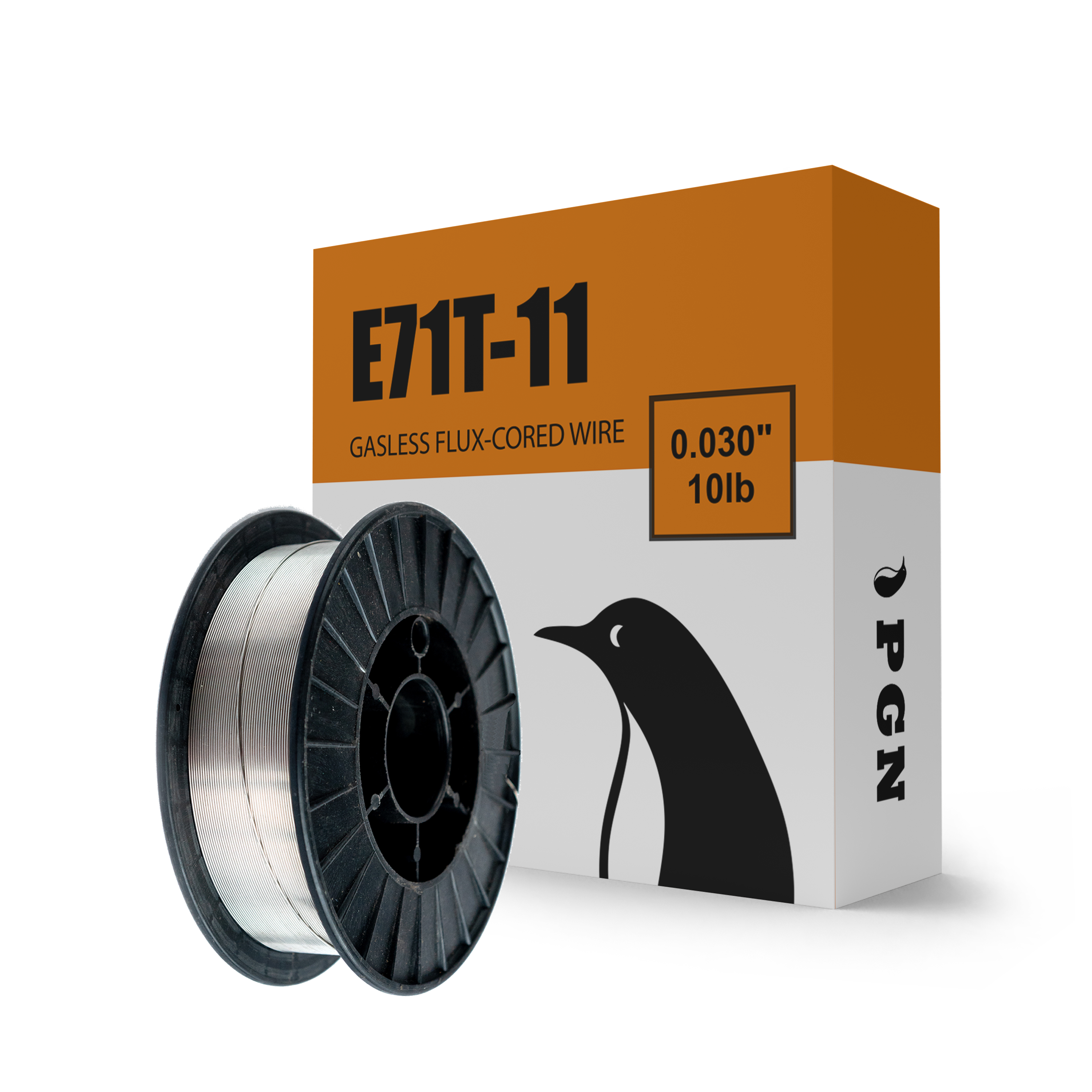 E71T-11 .030" (0.8 mm) Gasless Flux Core Mild Steel MIG Welding Wire - 10 Lbs Spool