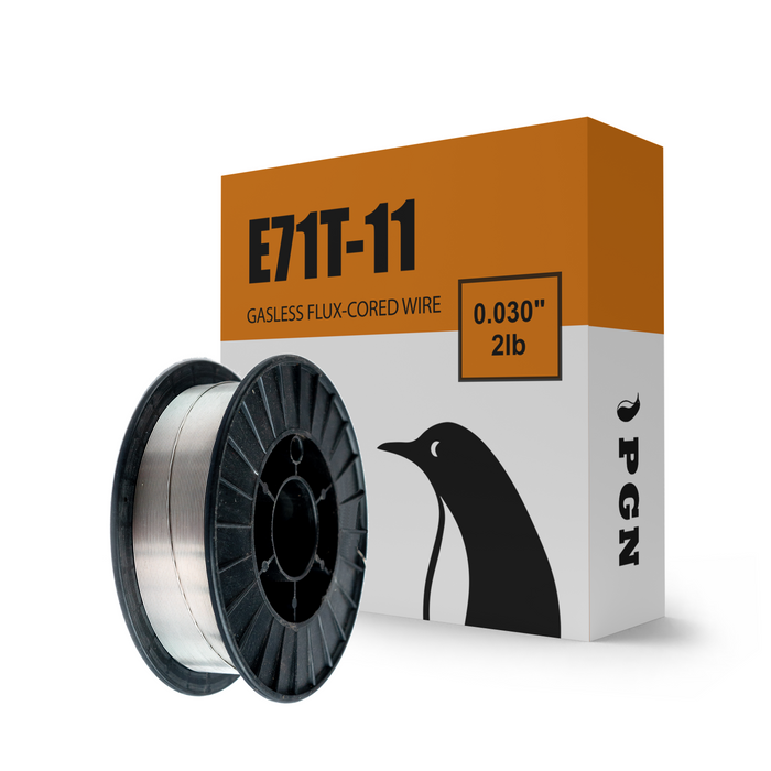 E71T-11 .030" (0.8 mm) Gasless Flux Core Mild Steel MIG Welding Wire - 2 Lbs Spool