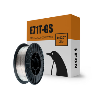 E71T-GS .030" (0.8 mm) Gasless Flux Core Mild Steel MIG Welding Wire - 2 Lbs Spool